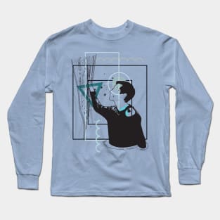 Diamond dust, cast over a black sea version 3 Long Sleeve T-Shirt